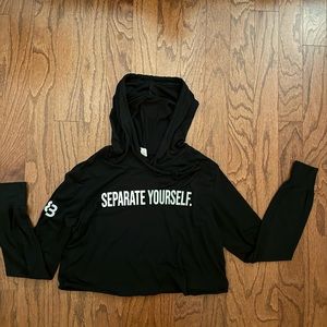 Separate yourself cropped hoodie